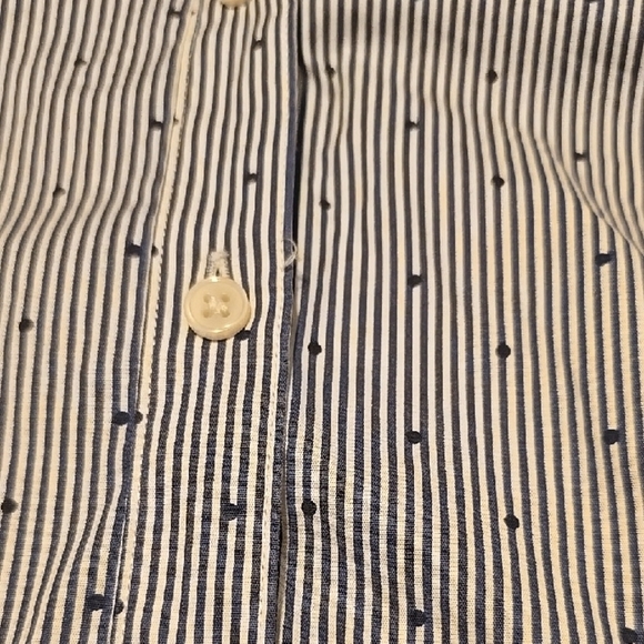 Kim Rogers Blue Striped Long Sleeve  Button Down Shirt XL - Picture 3 of 5
